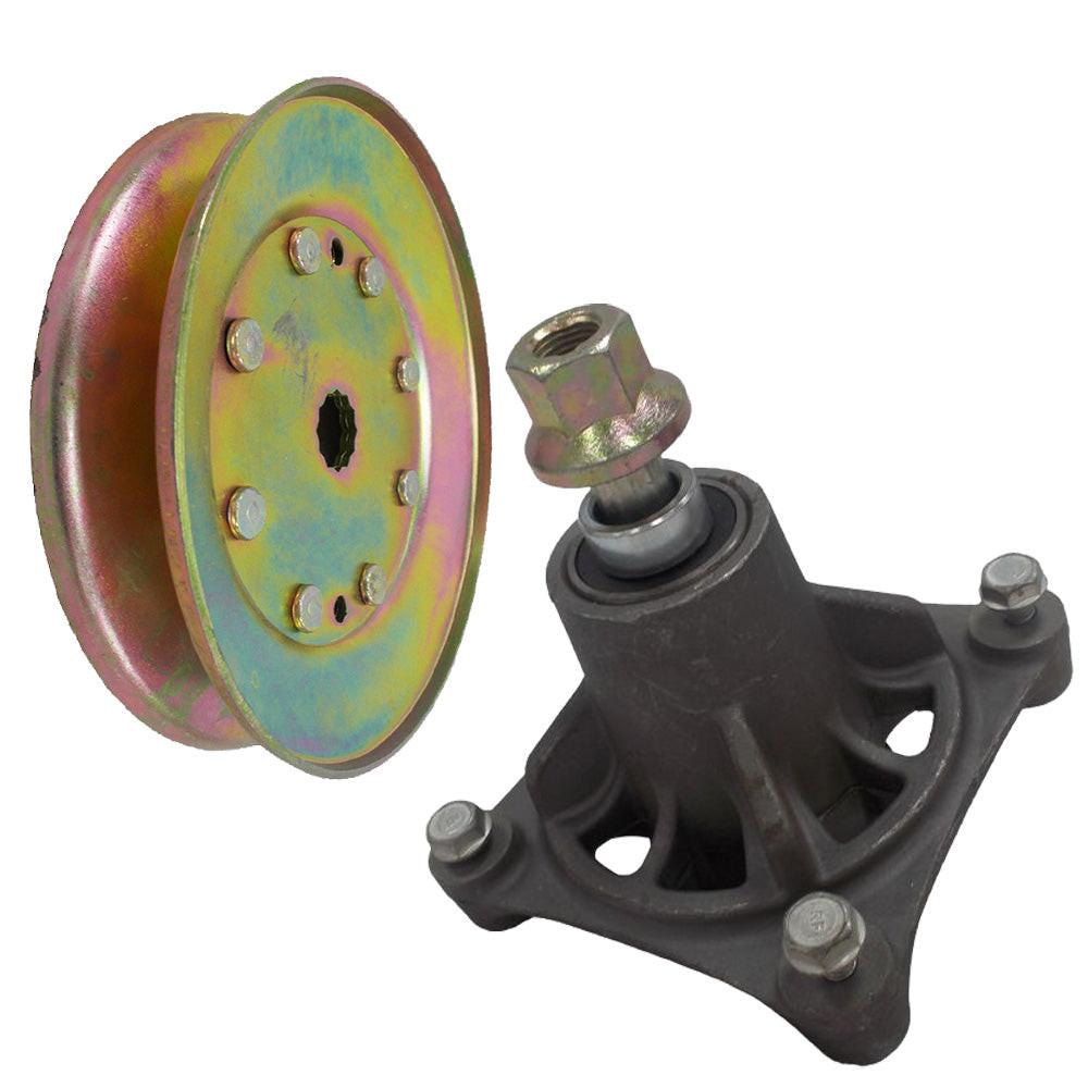 Proven Part Spindle and Pulley For Hustler 604214 and 601322
