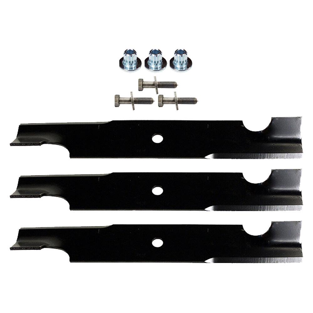 (3) Proven Part Splined Blade Center Bushing and Bolt .094" Center Hole Fits Exmark 103-3037 109-9220 103-6402
