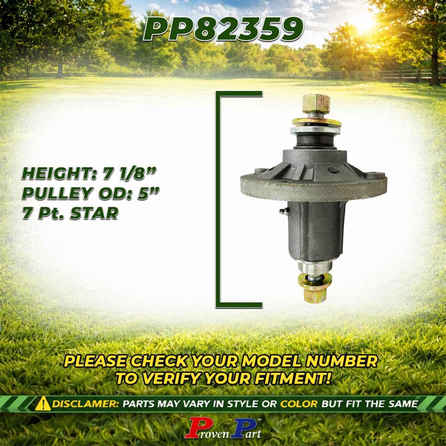 Proven Part 42" Deck Spindle Blade Kit for John Deere E110 E120 E130 LA100 LA105 LA110