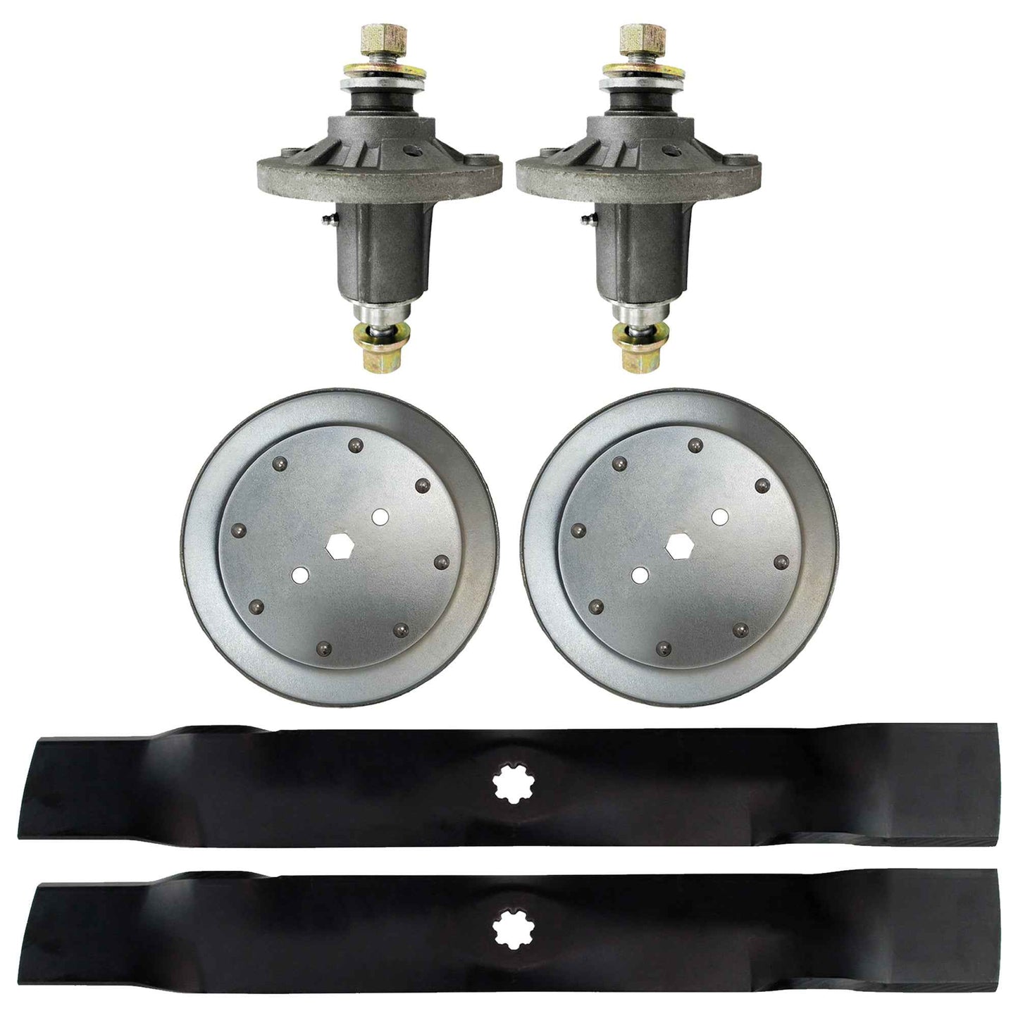 Proven Part 42" Deck Spindle Blade Kit for John Deere 107S L100 L105 L107 L108 L110 L111