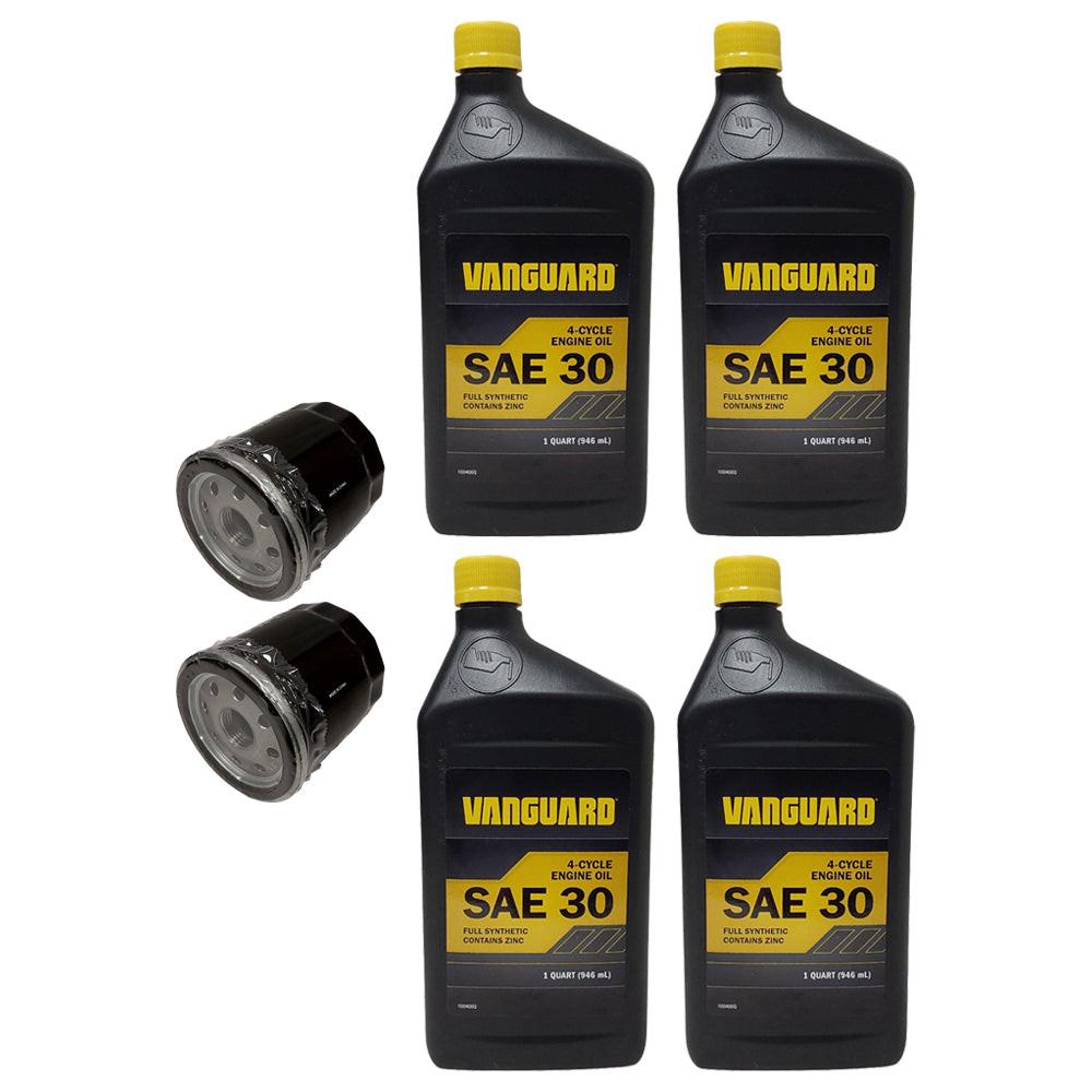 Proven Part 2 Oil Filters 4 Quarts 30W Oil Fits Briggs 499532