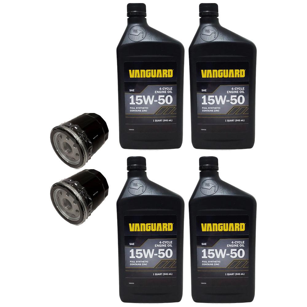 Proven Part 2 Oil Filters 4 Quarts 15W50 Oil Fits Briggs 499532