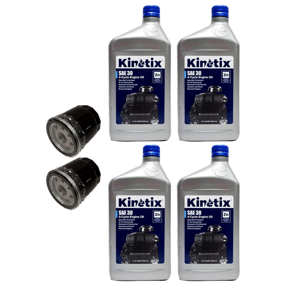 Proven Part 2 Oil Filters 4 Quarts 30W Oil Fits Kawasaki 49065-2017, Fits Briggs 499532, Fits Kohler 12-050-01