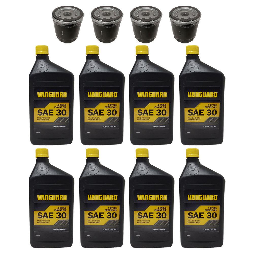 Proven Part 4 Oil Filters 8 Quarts 30W Oil Fits Briggs 499532