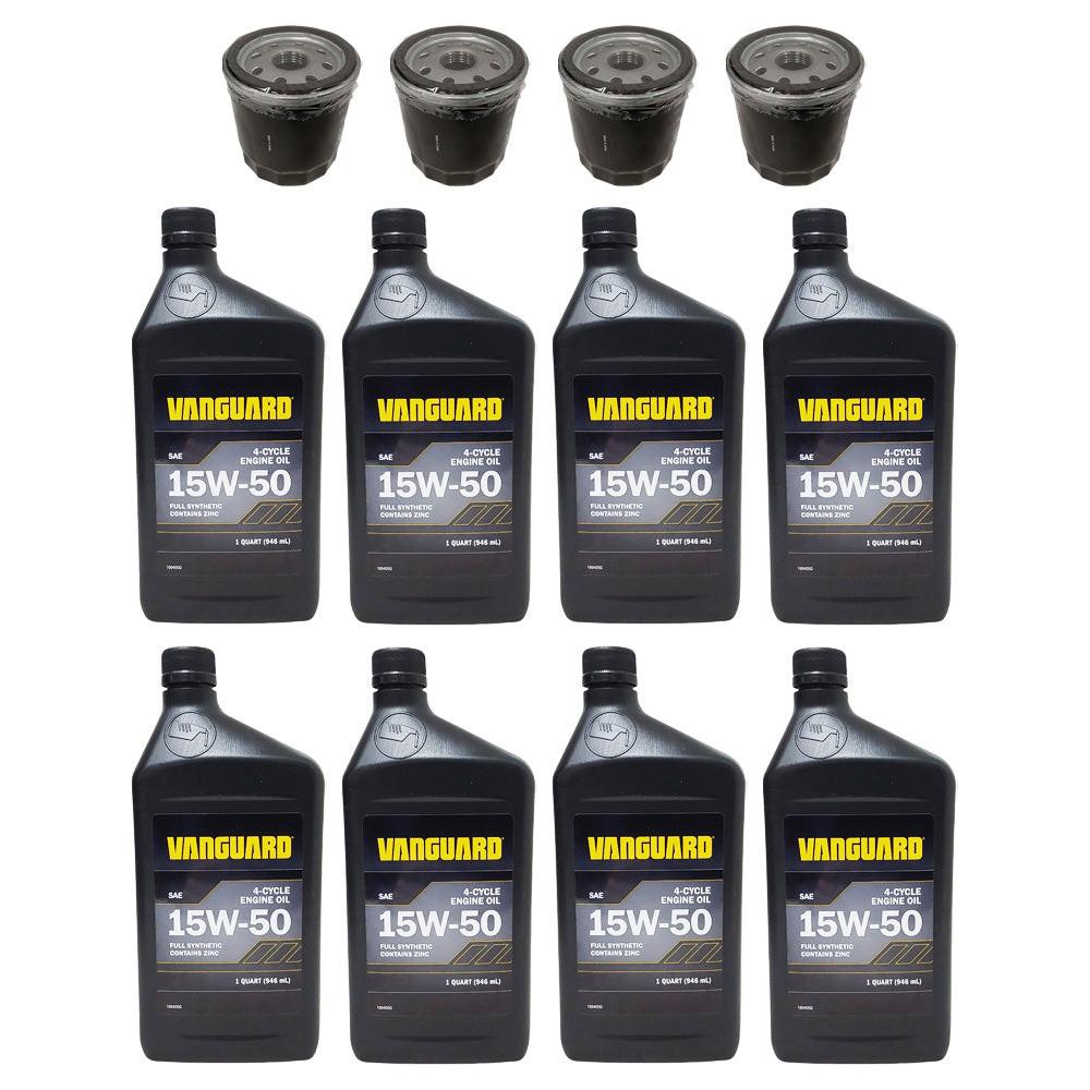 Proven Part 4 Oil Filters 8 Quarts 15W50 Oil Fits Briggs 499532