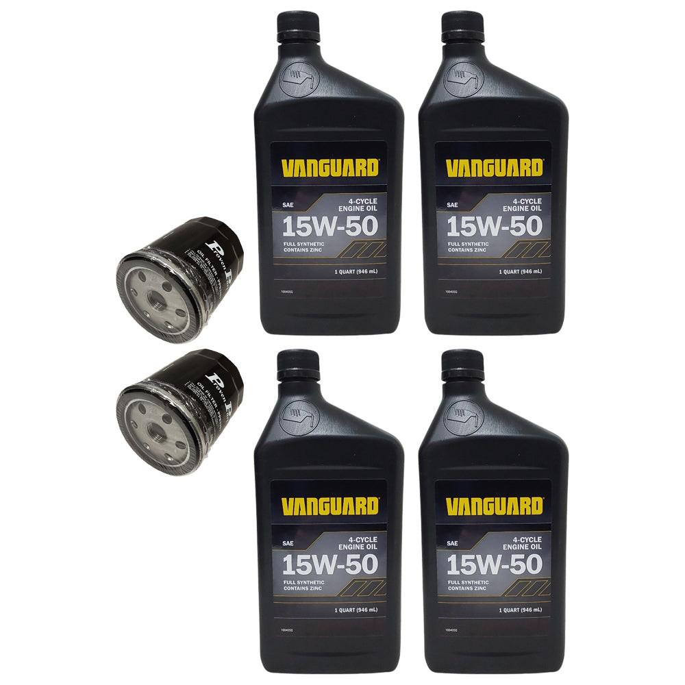 Proven Part 2 Oil Filters 4 Quarts 15W50 Oil Fits Briggs 491056