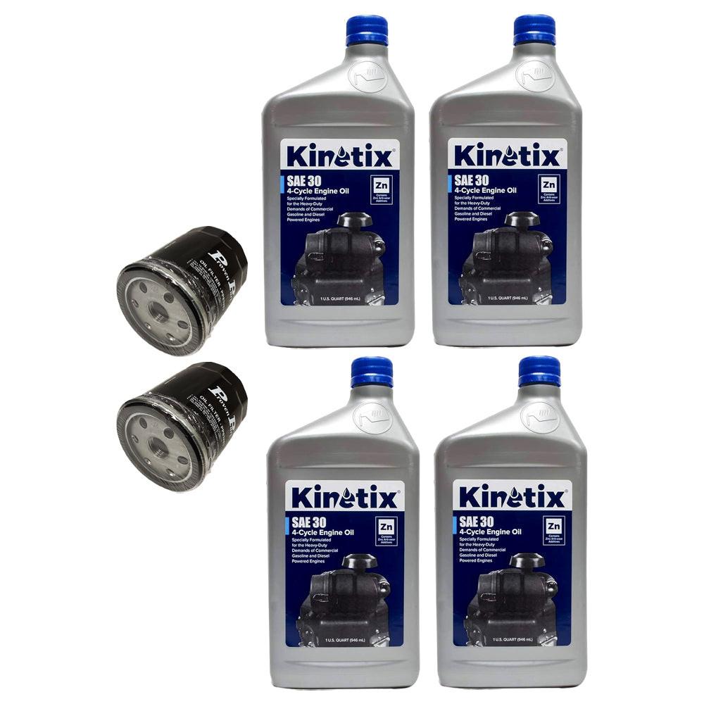 Proven Part 2 Oil Filters 4 Quarts 30W Oil Fits Kohler 52-050-02-S, Briggs 491056