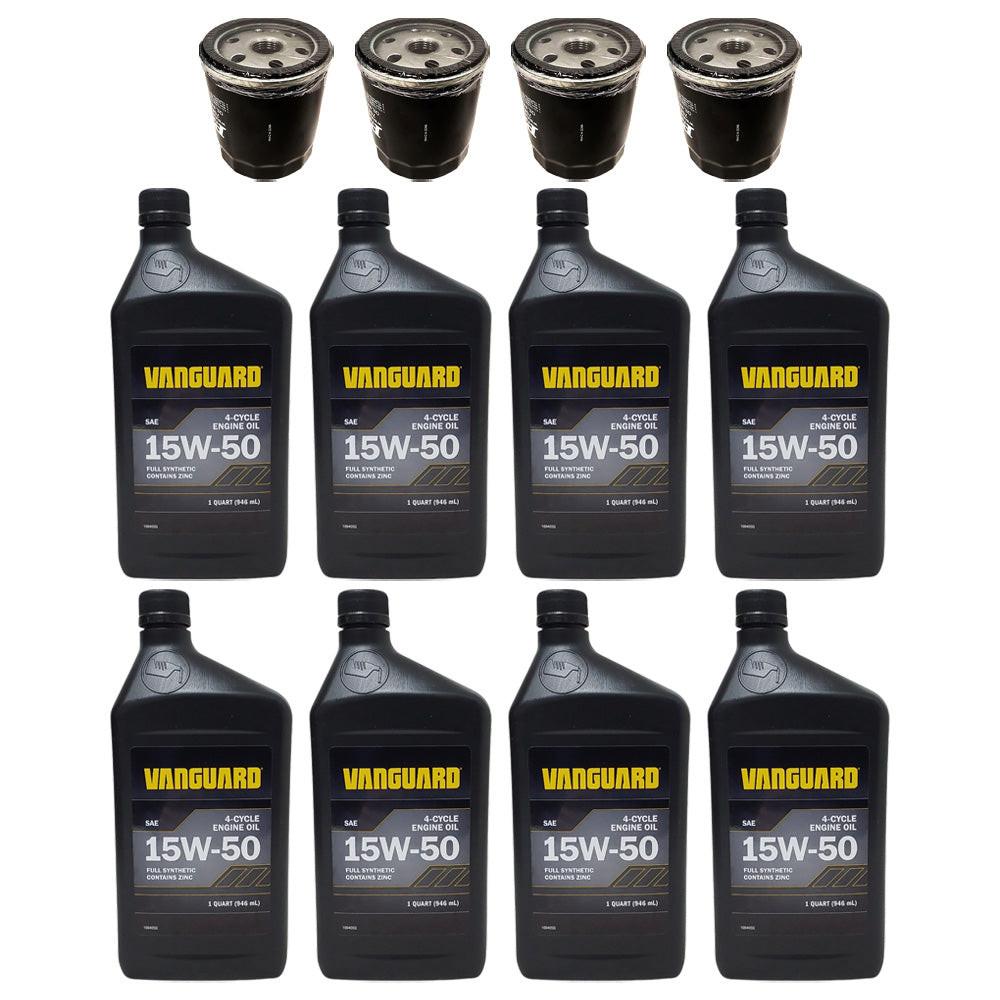 Proven Part 4 Oil Filters 8 Quarts 15W50 Oil Fits Briggs 491056