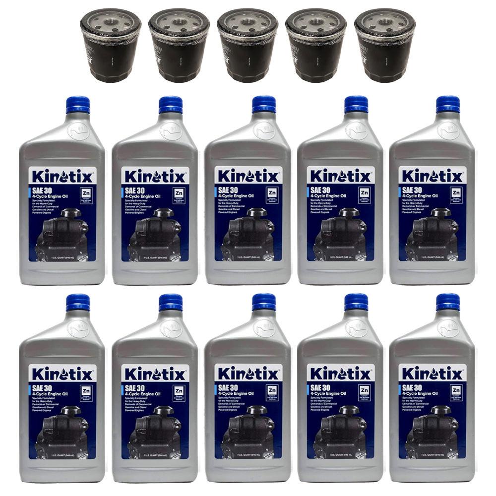 Proven Part 5 Oil Filters 10 Quarts 30W Oil Fits Kohler 52-050-02-S, Fits Briggs 491056