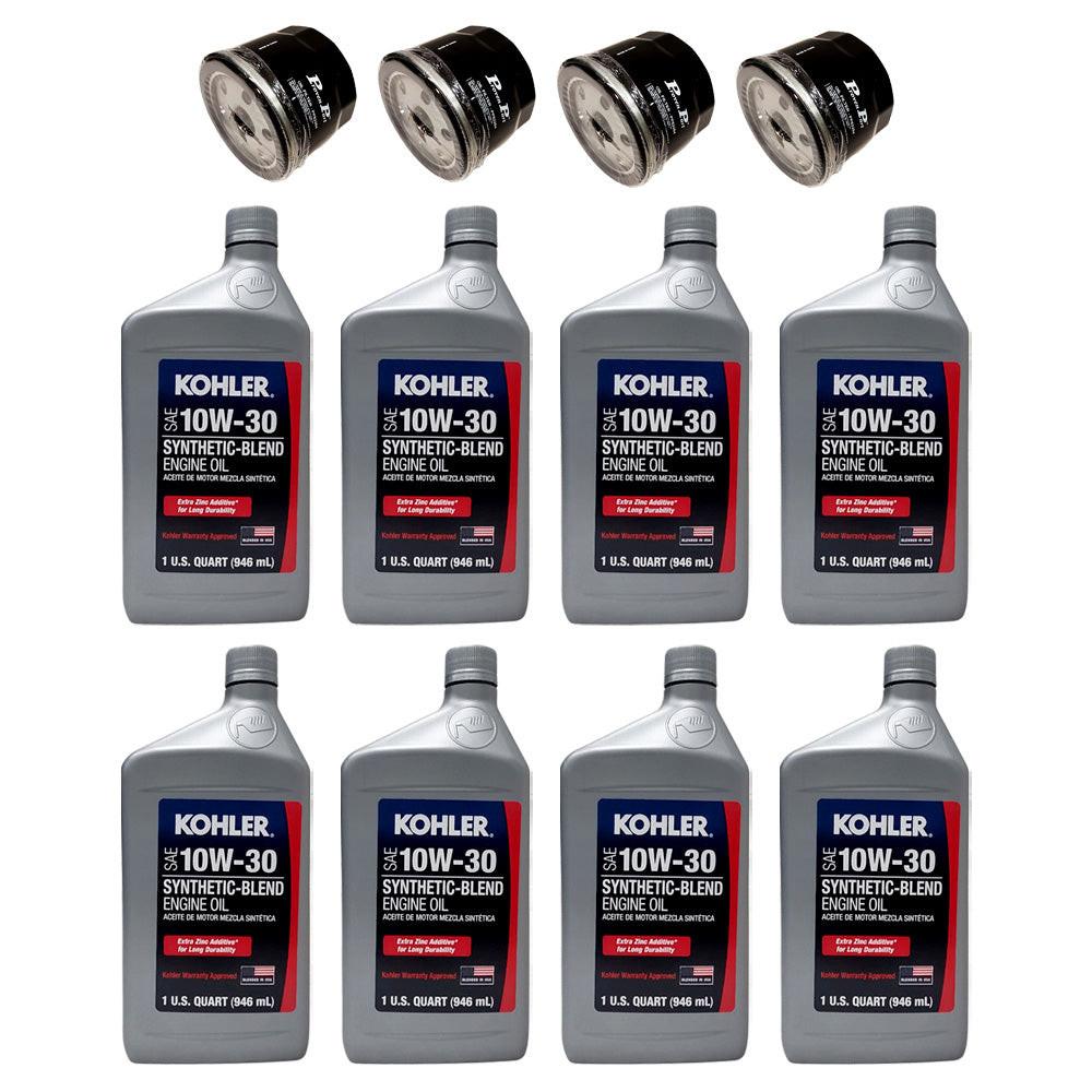 Proven Part 4 Oil Filters 8 Quarts 10W30 Oil Fits Kohler 12-050-01-S