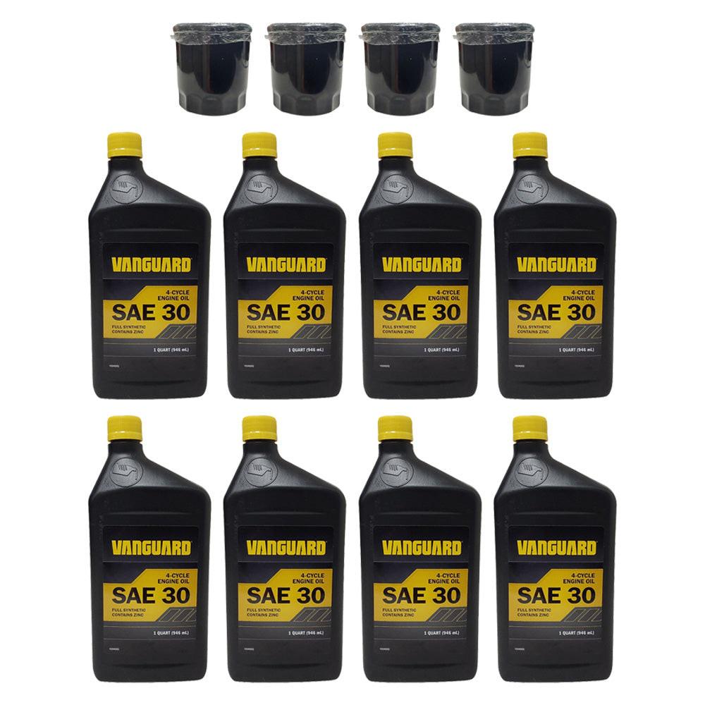 Proven Part 4 Oil Filters 8 Quarts 30W Oil Fits Briggs 692513