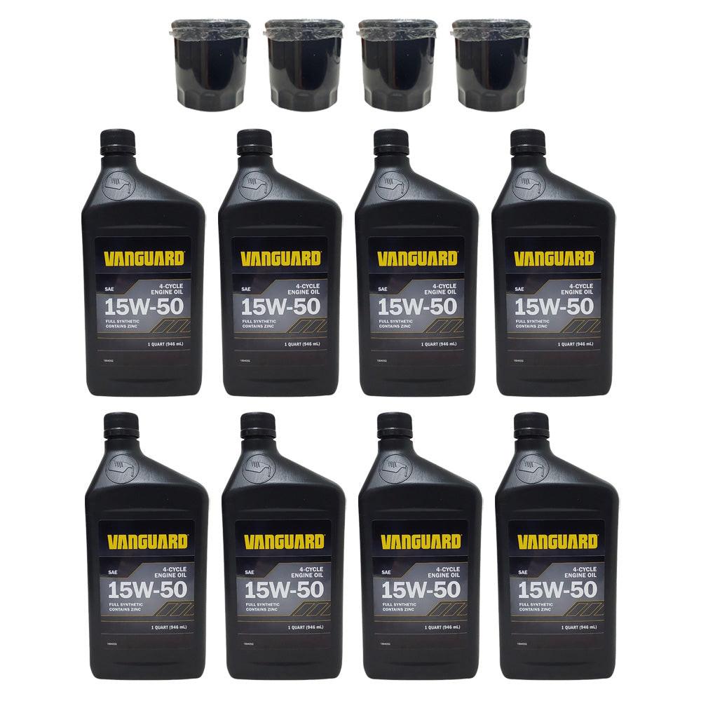 Proven Part 4 Oil Filters 8 Quarts 15W50 Oil Fits Briggs 692513