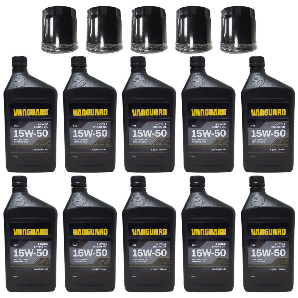 Proven Part 5 Oil Filters 10 Quarts 15W50 Oil Fits Briggs 692513