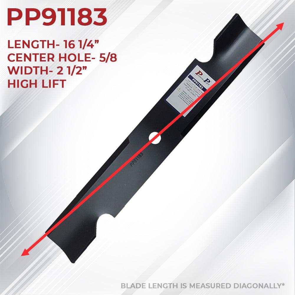3x Proven Part High Lift Blades 16.25" Fits Exmark 103-6583-S 1-403059 Lazer CT, HP Metro