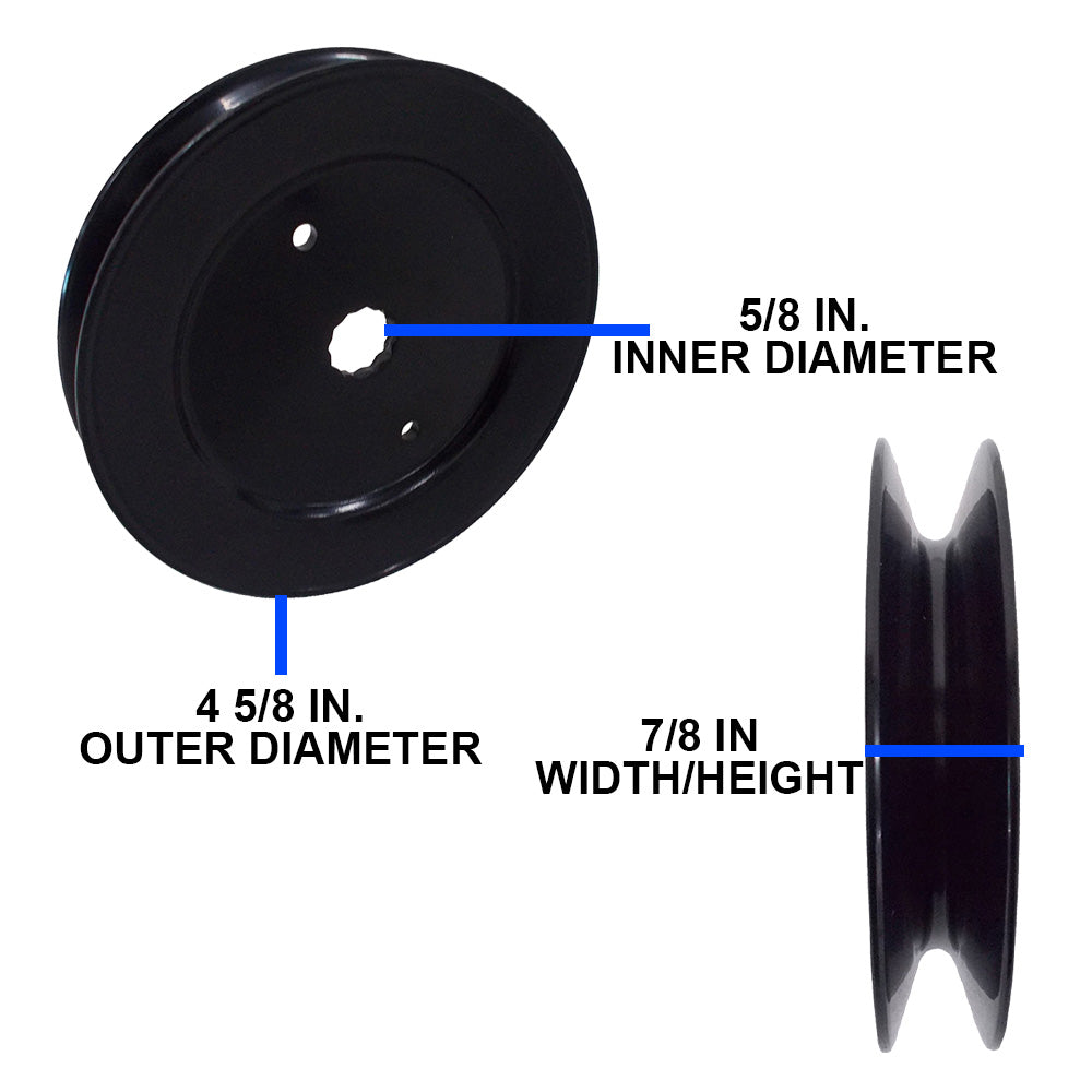 Kit de cortacésped de pieza probada, eje de polea de cuchillas de correa de 46 pulgadas 532144959 532153531 532163819 532143651