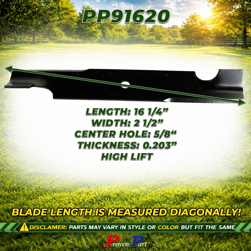Proven Part 6 Pack Mower Deck Blades For 48110 481706 481710 48184 482461 482877 91-620 - Proven Part