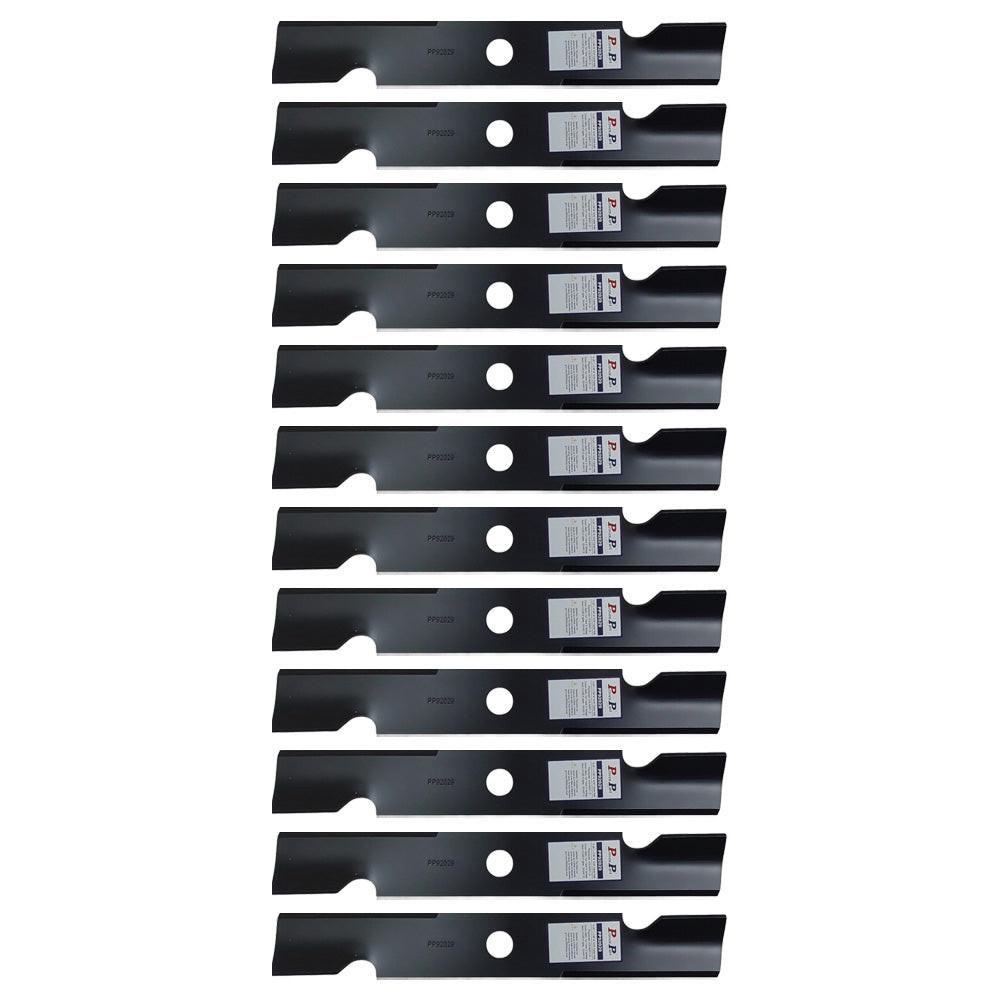 Paquete de 12 cuchillas de cortacésped de alta elevación para Exmark 103-6401-S