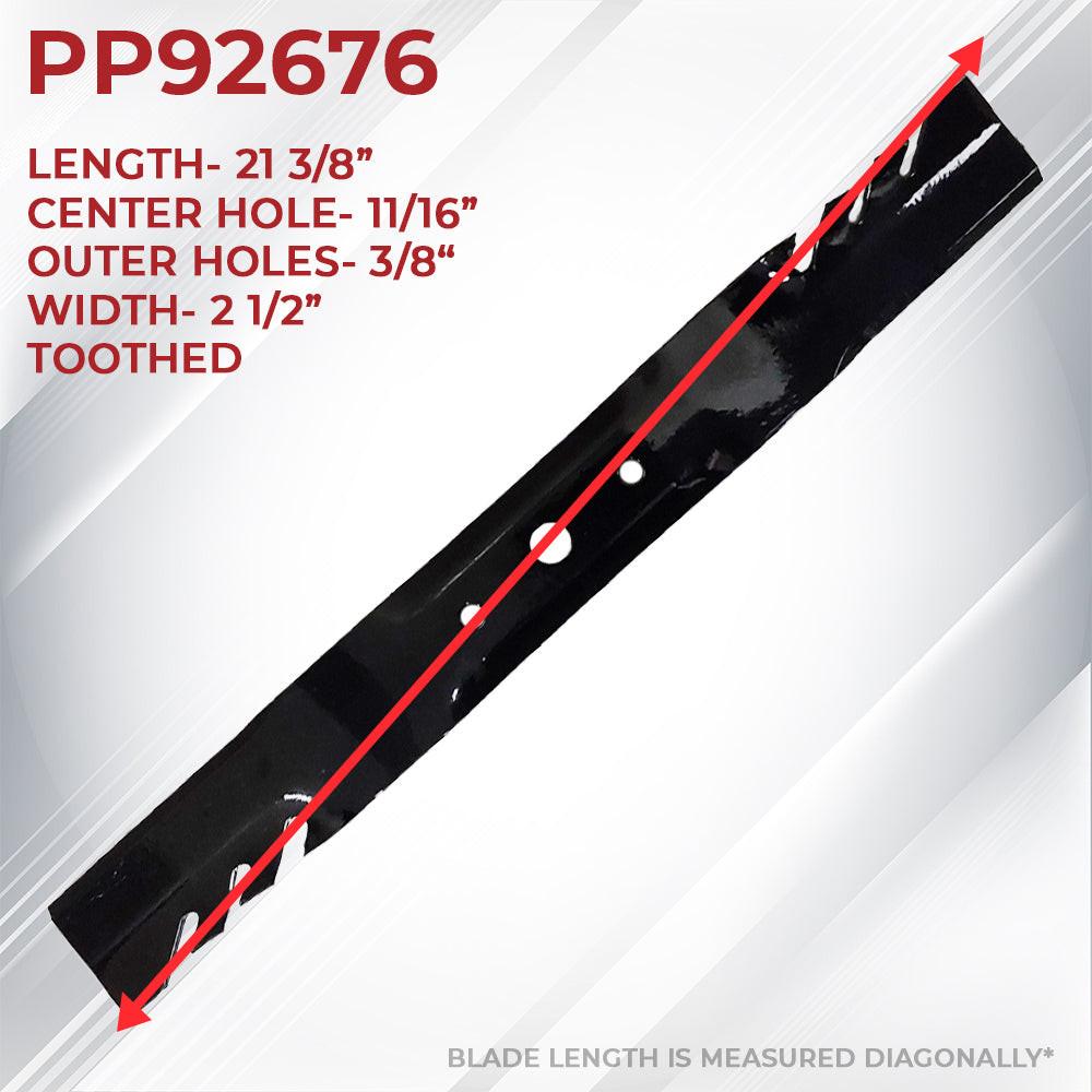 Cuchilla de cortacésped dentada de pieza probada, orificio de 21-3/8" 11/16" para Jd L100 Gx20249
