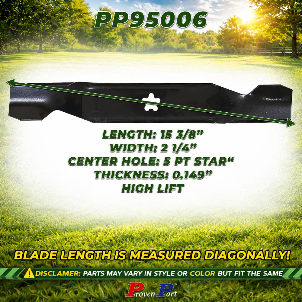 6 Mower Blades 44" Cut 130652 532130652 95-006 Fits AYP For Poulan