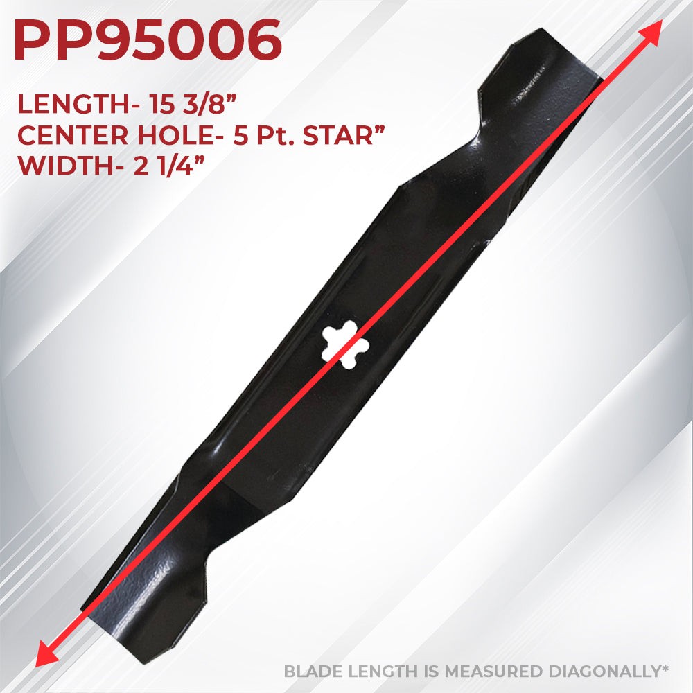 Proven Part Mower Blade 15 3/8" 5Pt Star Fits Husqvarna 130652 532130652