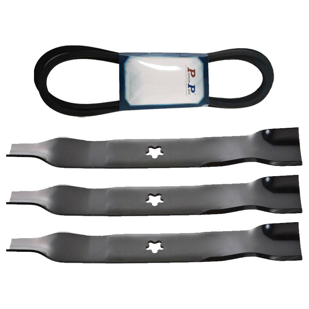 Proven Part Blades and Belt Kit Fits AYP 532152443, 532144959