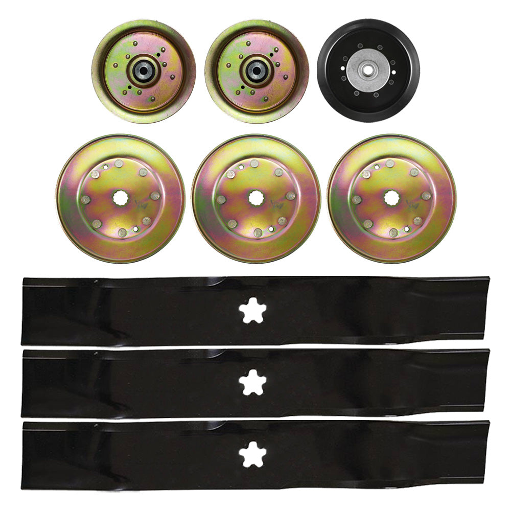 Proven Part 48" Kit For Craftsman Pulleys Blades 180054 196106 196104 153532