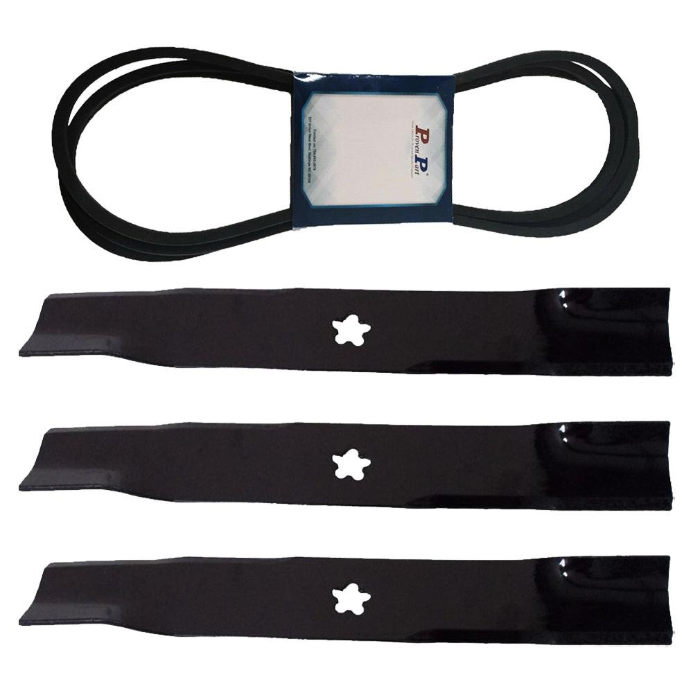 Proven Part Blades and Belt Kit Fits AYP 173921, 174369