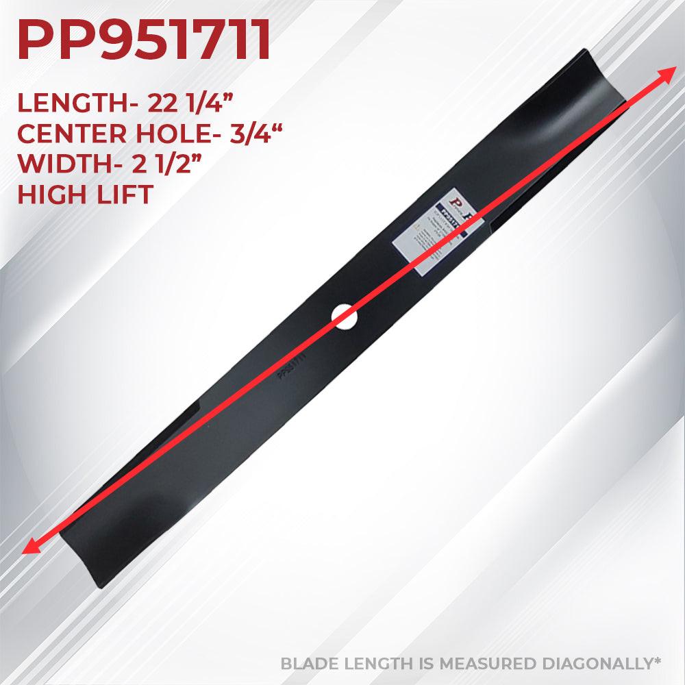 6x Proven Part Hi-Lift Blade 22.25 Fits Snapper 36In Fabricated Deck 2691499-00, 2691521-00, 2691707-00, 2691707-01, 360Z, ZT1836, ZT1936, ZTX105