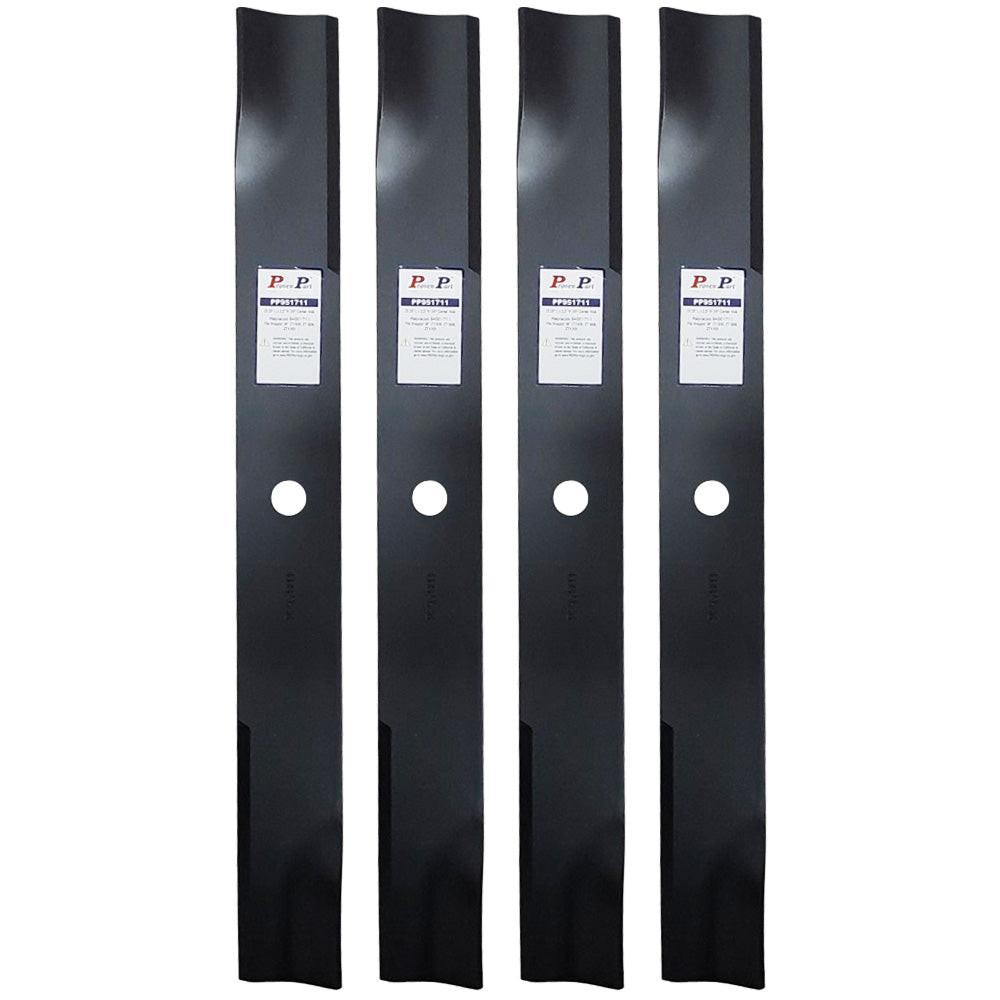 4x Proven Part Hi-Lift Blade 22.25 Fits Simplicity 36In Zero-Turn Mower: Courier (19 Gross HP B&S, 23 Gross HP B&S), SZT105 (7200 Series B&S)