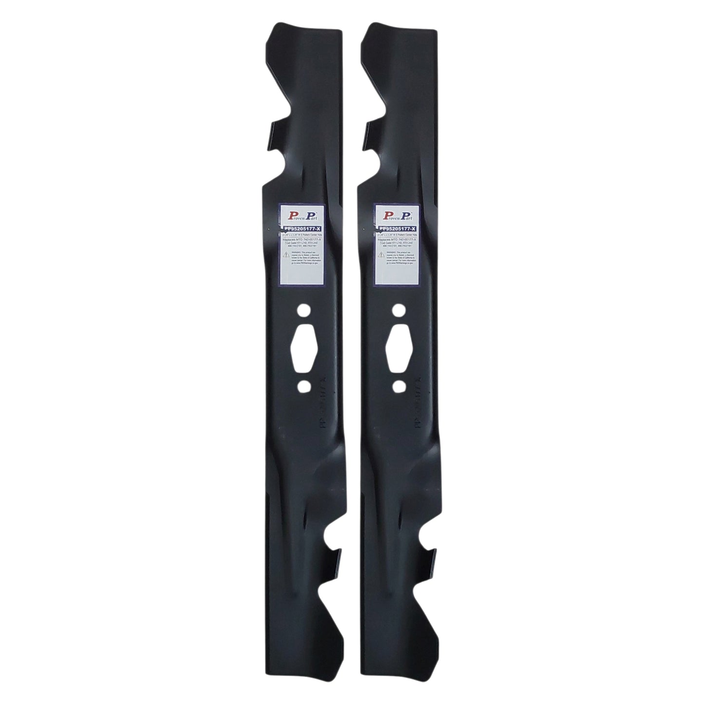 Proven Part 2-Pack Mulching Blades For 42" Cub Cadet MTD 742P05177A-X 742-05177A-X S-Shaped Center Hole 21.25"