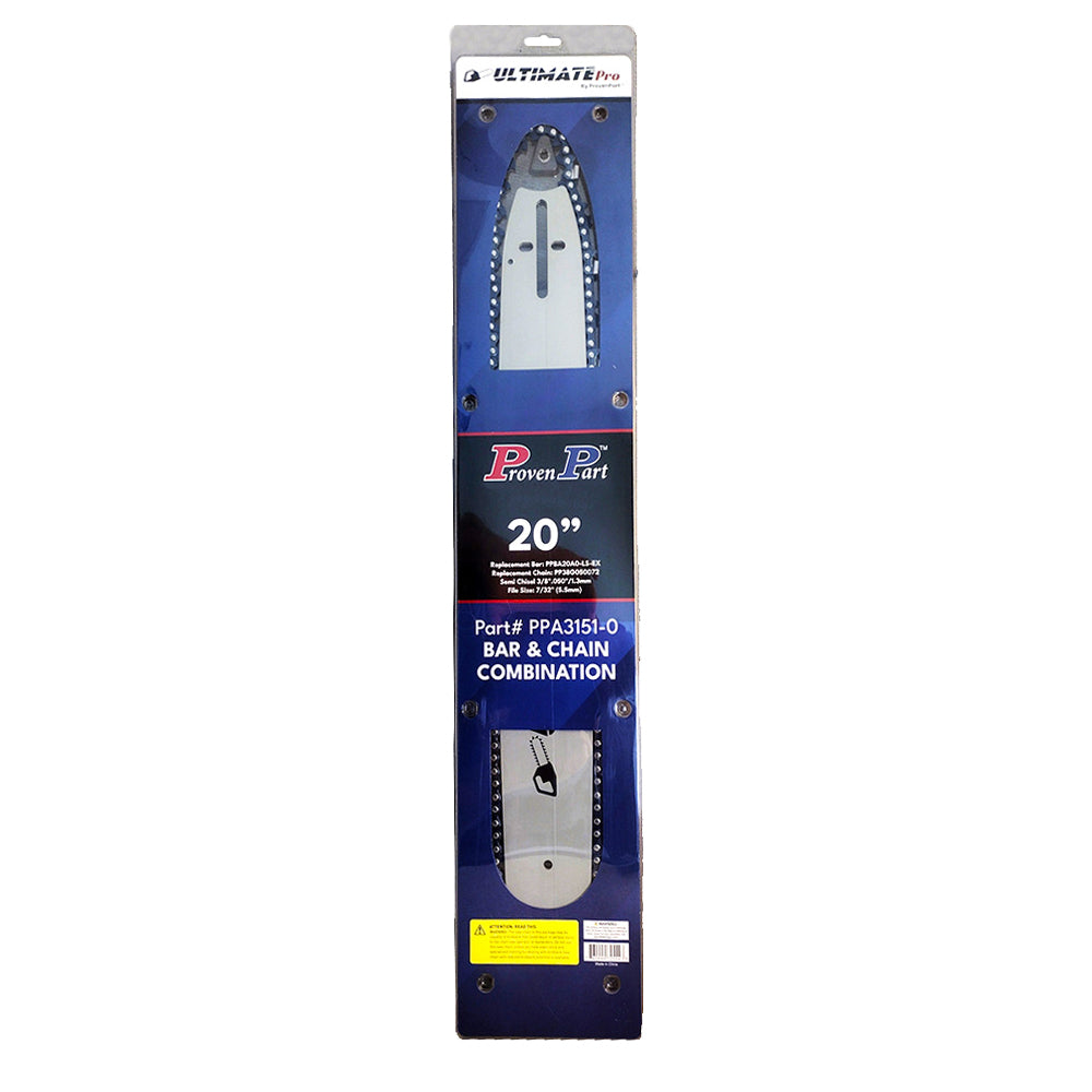 Proven Part 20" Guide Bar 3/8" .050" 72 For Echo CS550EVL CS670 CS680 With 5 Chains Semi-Chisel