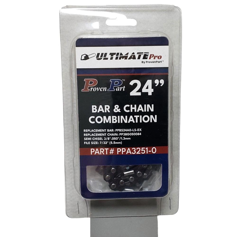 Proven Part 24" Bar 3/8" .050" 84DL Fits John Deere 65SV 66SV 800V 240RNDD176 With 4 Chains