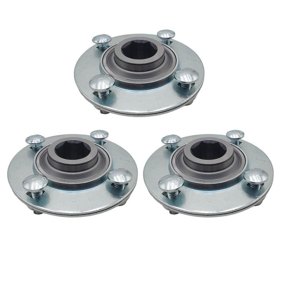 Proven Part (3) AE50-090 Hex Bearings With (6) AE50-094 72mm 4 Hole Flanges