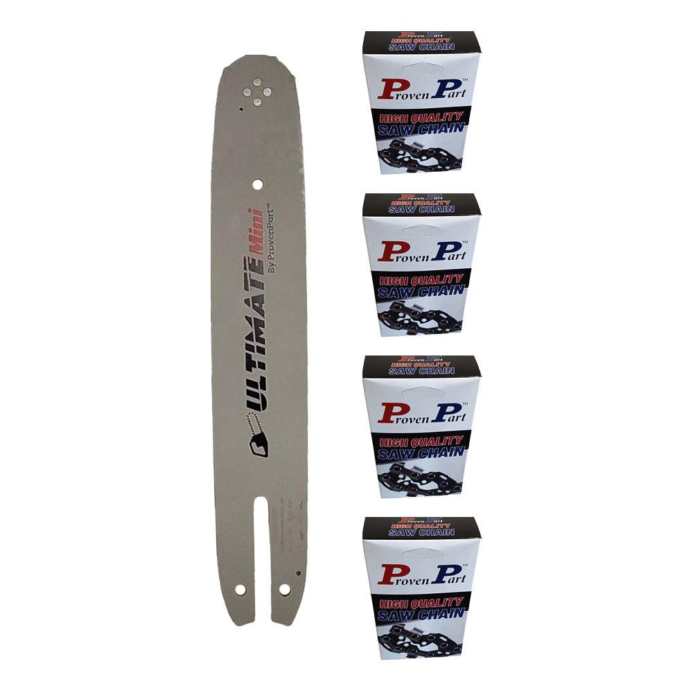 Proven Part 12" Bar With 4 Chains 3/8" LP .050" 44DL For 3005-000-4805 HT70, HT75, 017, 018, 019T