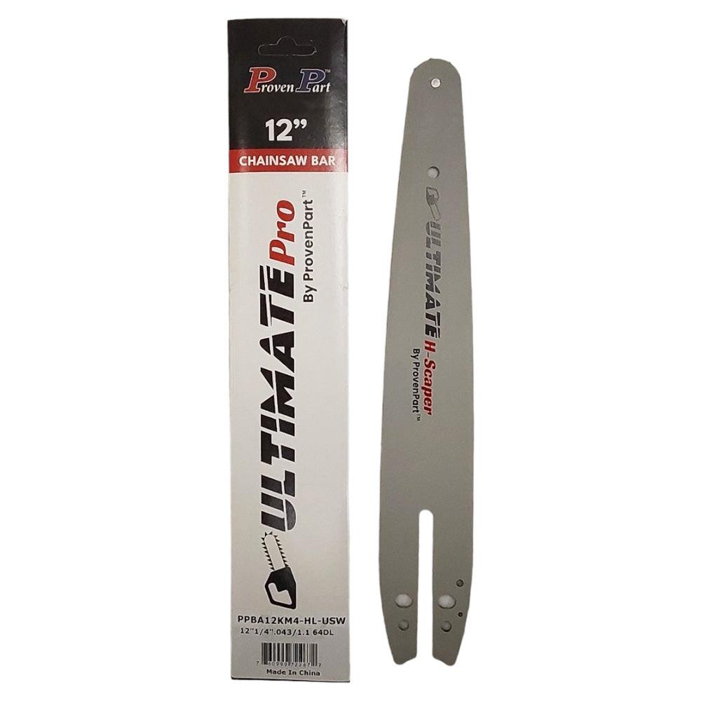 Proven Part 12" Chainsaw Guide Bar With 4 Chains 1/4" .043" 64DL For 3005 008 3405 HT100 HT101