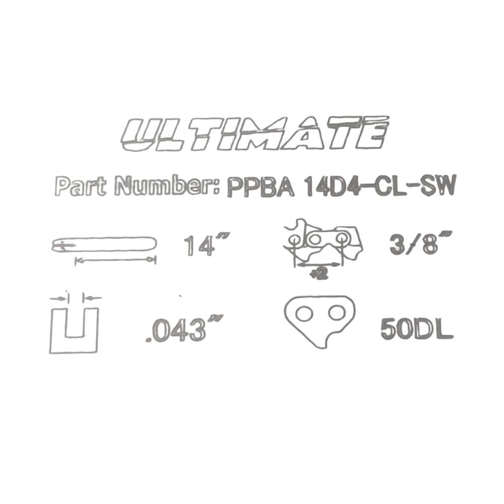 Proven Part 14" Chainsaw Bar 3/8" LP 043 - A074 Fits Stihl MS170, MS171, MS180