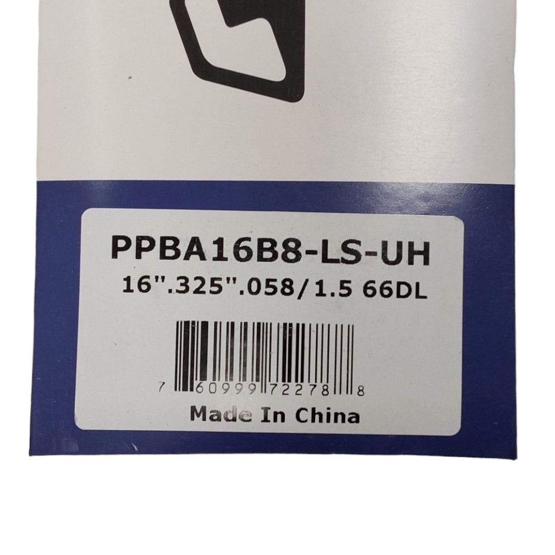 Pieza probada 168Vxlgk095 para barra guía Oregon de 16", paso de 0,325", calibre de 0,058" Ls Uh K095