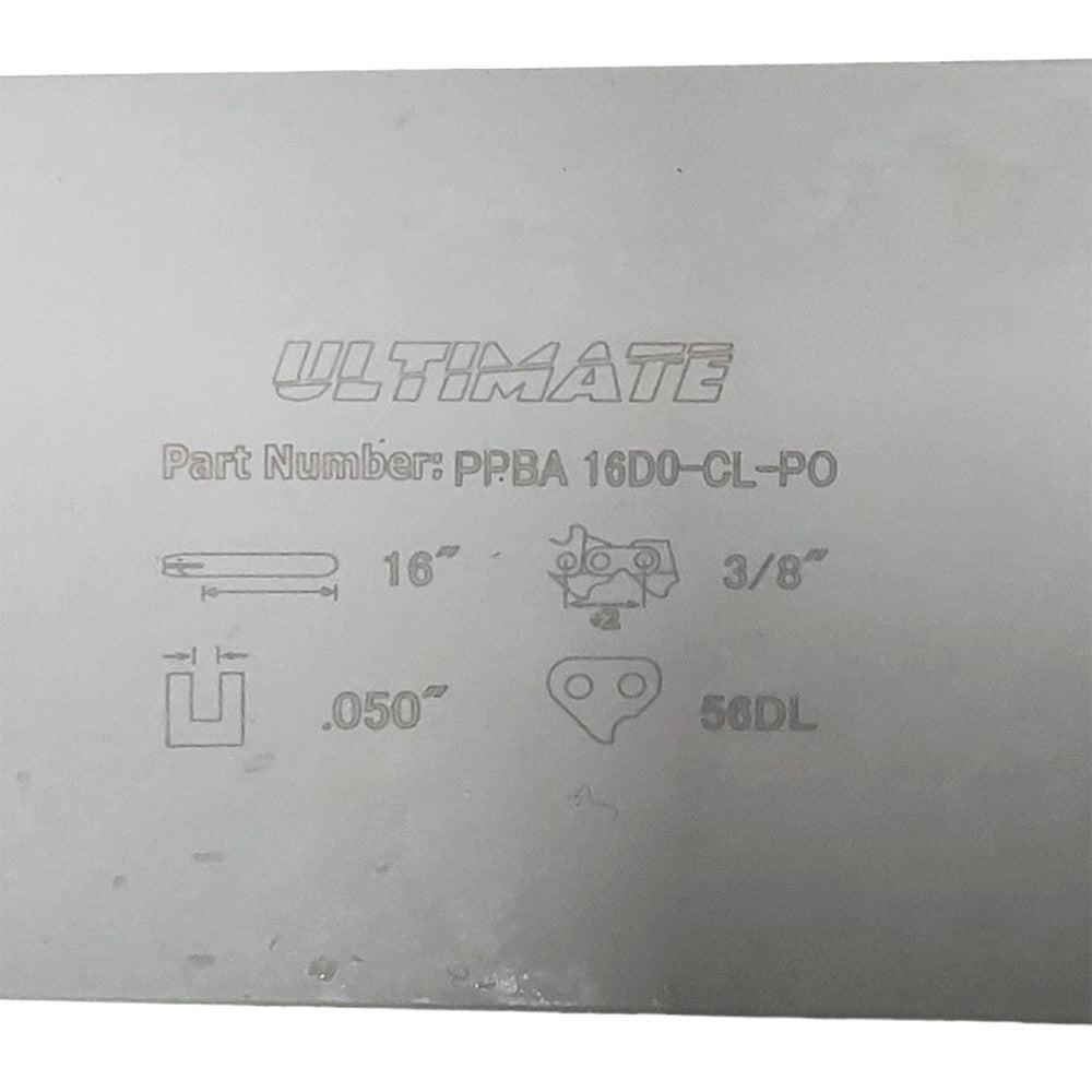 Proven Part 16" Chainsaw Bar And 4 Pack Full Chisel Chain Combo 3/8"LP .050" 57DL For Husqvarna Fits 599583956