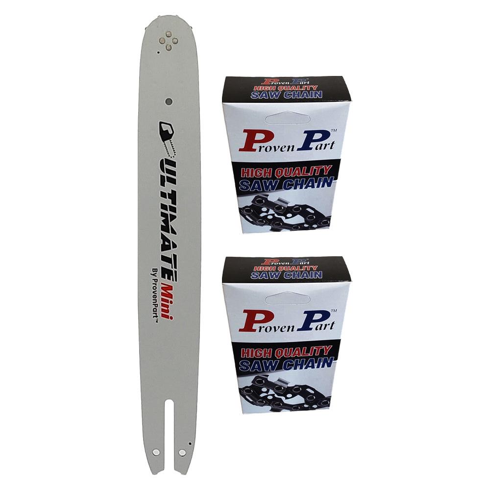 Proven Part 16" Chainsaw Guide Bar With  2 Chains 3/8" .050" 55DL CL SW A041 Fits 3005 000 4813