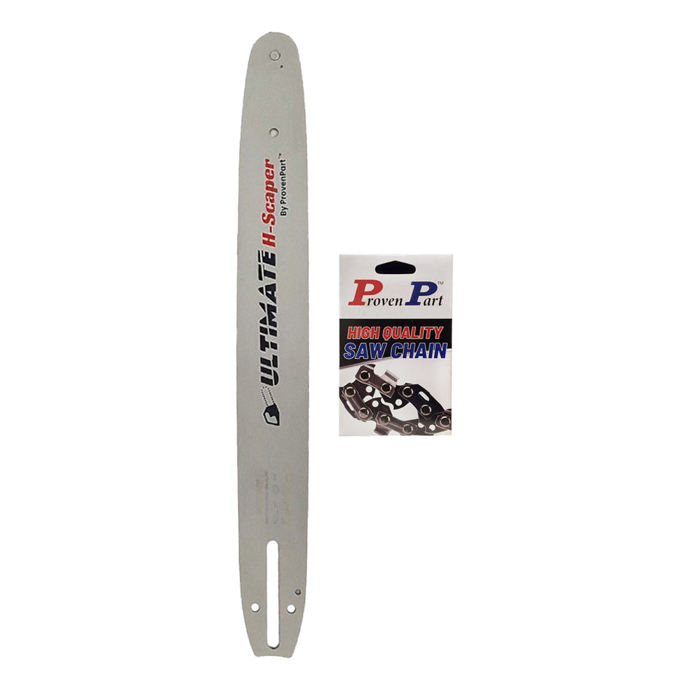 Proven Part 16" Chainsaw Bar & Chain Combo 3/8" LP .043" 56DL Semi Chisel Fits Oregon 623000PDQ, 164MLEA041