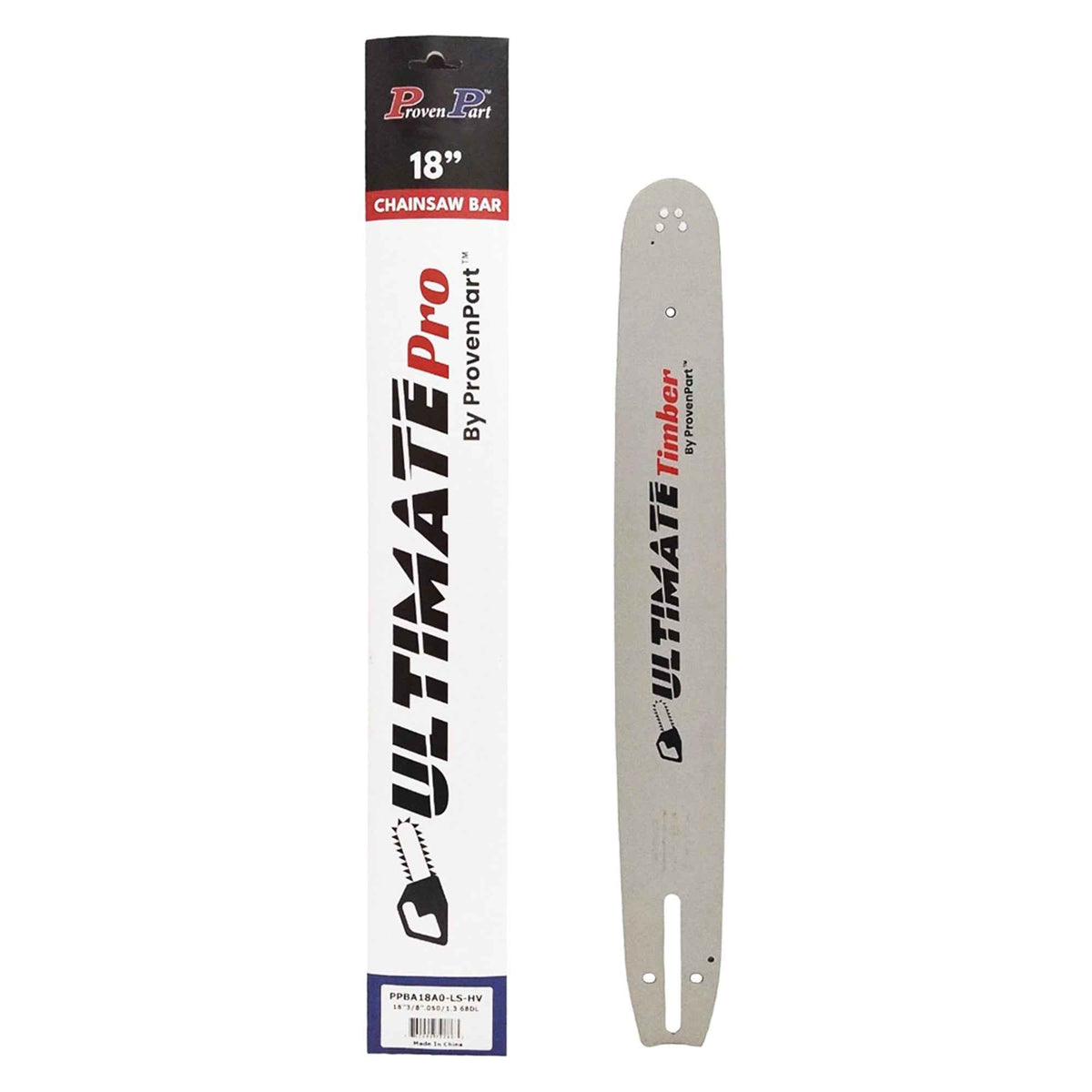 Proven Part 18" Chainsaw Guide Bar & Full Chisel Chain Combo 3/8" .050" 68DL D009 Fits Husqvarna 608000044, HT-380-68