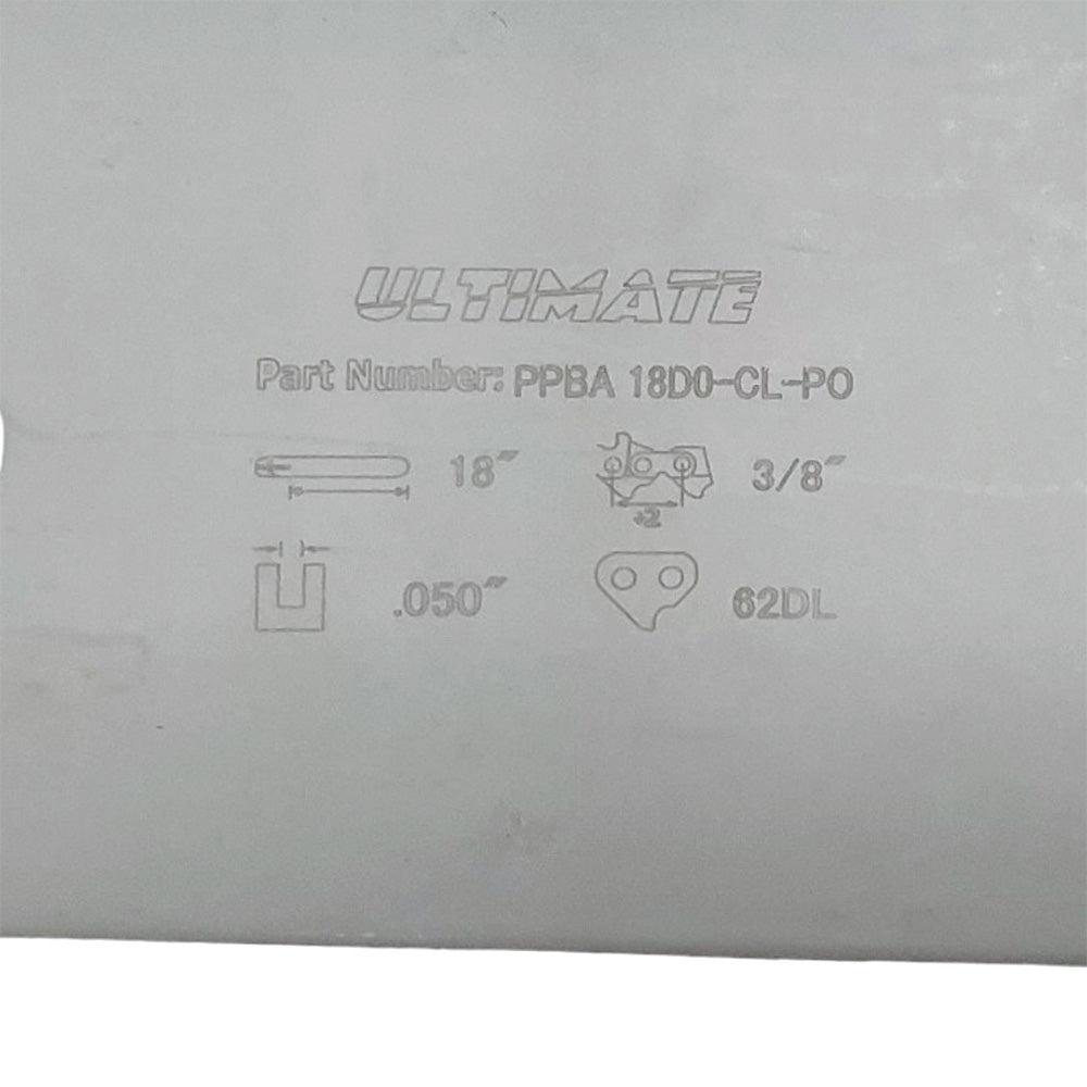 Proven Part 18" Chainsaw Guide Bar And One Semi Chisel Chain 3/8"LP .050" 62DL CL PO A041