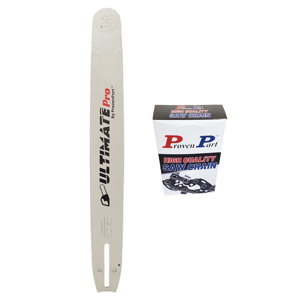 Proven Part 20" Chainsaw Guide Bar And Full Chisel Chain Combo 3/8" .050" 72DL For Husqvarna 596687472