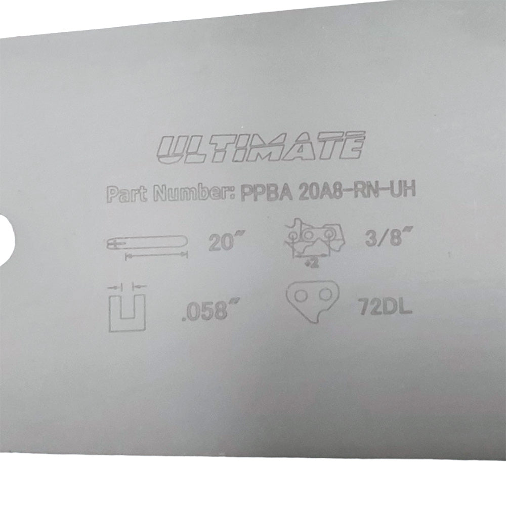 Pieza probada 208Rndk095 Barra guía 20" 3/8" .058" 72 eslabones impulsores Rn Uh K095