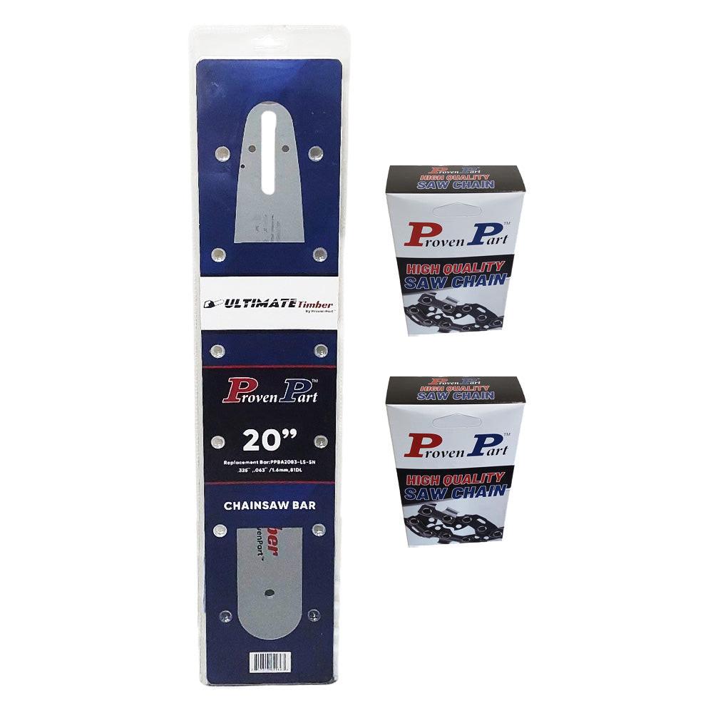 Barra de 20" de pieza probada para Stihl 024 026 Ms260 028 030 031 032 034 036 Ms360 .325 .063 81Dl