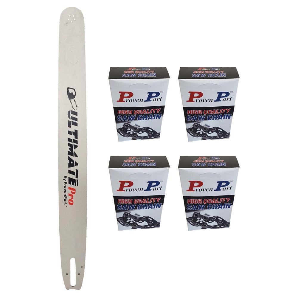 Parte probada de 24 pulgadas. Barra guía de motosierra compatible con 240Rndd025 3/8 .050 84Dl Rn Sn D025