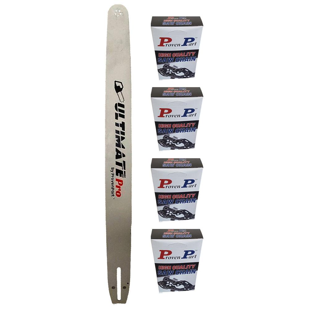 Proven Part 32" Chainsaw Guide Bar With 4 Chains 3/8" .063" 105DL Fits 3003 000 2046