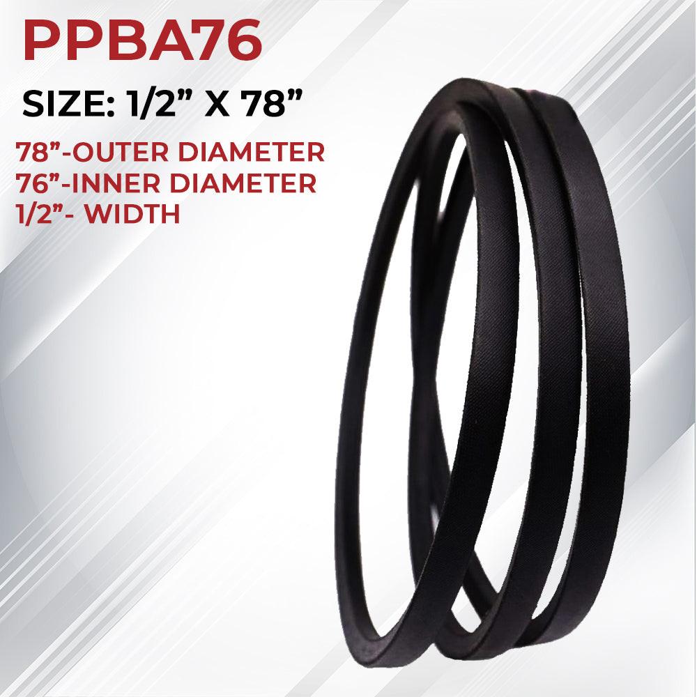 Proven Part Lawn Mower Belt Compatible With AYP 131264 Husqvarna 532131264 Cub Cadet/MTD 754-04165 954-04165 754-04062 954-04062 754-0461 Simplicity 108508 1/2 X 78" - Proven Part