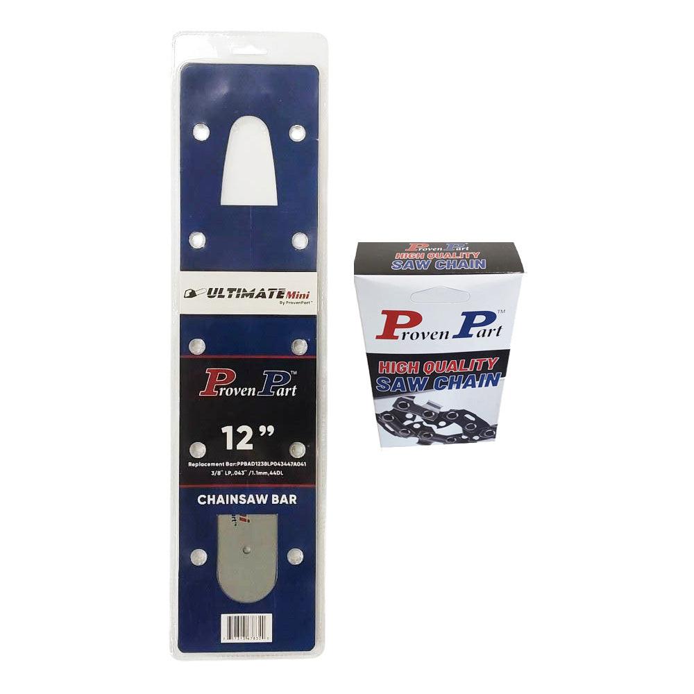Proven Part 12" Guide Bar And Semi Chisel Chain Combo 3/8"LP .043" 44DL Fits Stihl 3005 000 4405