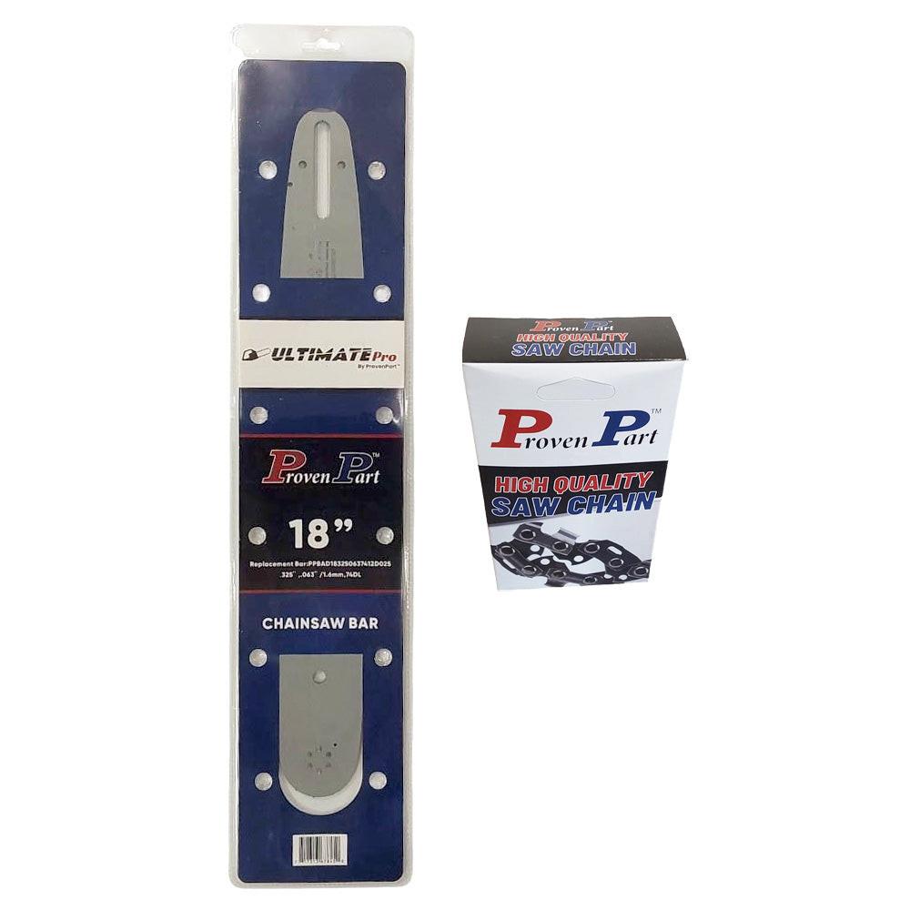 Proven Part 18In Bar and 1 Chain .325 .063 74DL Fits Stihl MS 341, MS 360, MS 360 C, MS 360 Pro, MS 360  183RNBD025